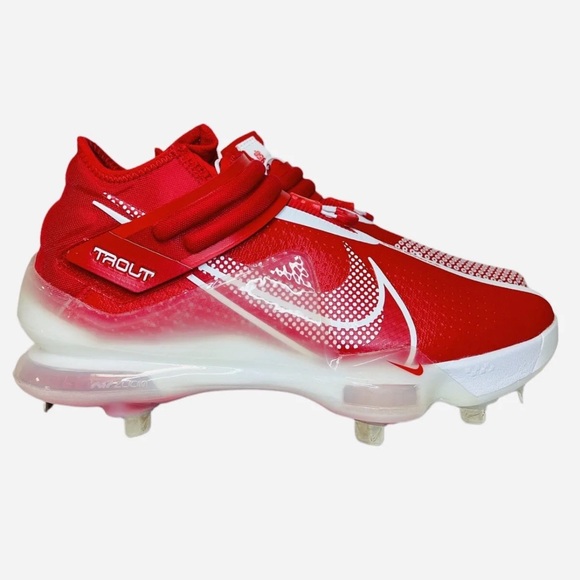 Nike Force Zoom Trout 7 Red White Baseball Cleats CI3134-602 Mens Size 14 - Picture 2 of 10